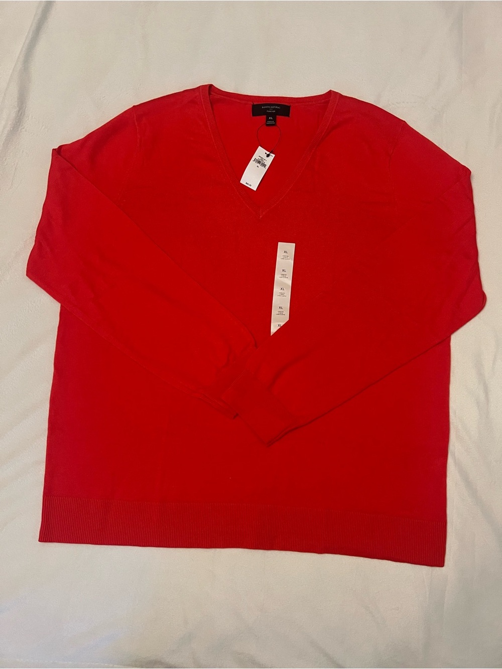 Banana Republic Dark Orange V-Neck Sweater - Picture 2 of 5